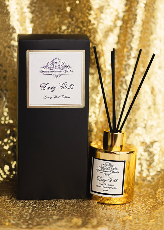 Mademoiselle Sasha - Lady Gold Luxury Reed Diffuser